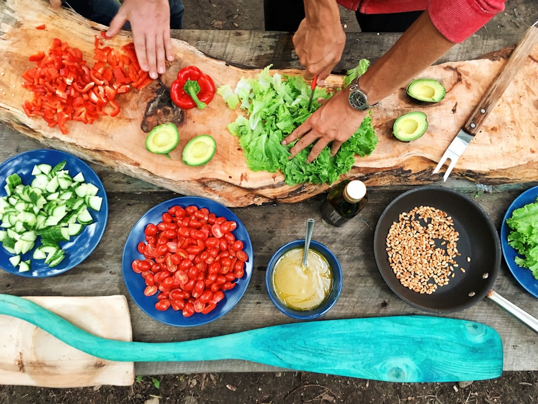 Preparación de comida saludable rápida
